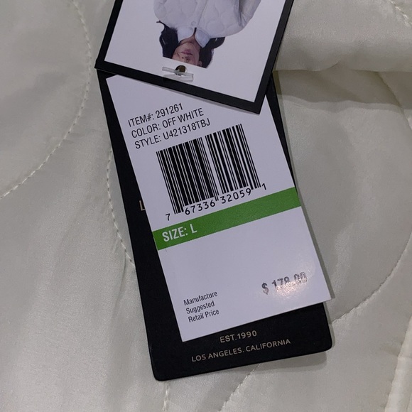 Lucky Brand Off White Quilted Jacket NWT - Picture 7 of 7